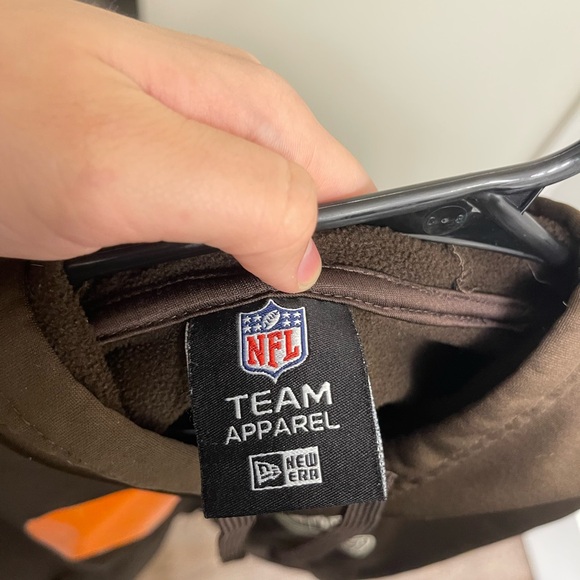 Brown Hoodie with Orange Helmet Design - Picture 3 of 3